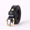 Genuine Leather Waist Belt For Women And Men With Square Buckle Casual Style For Outdoor Wear