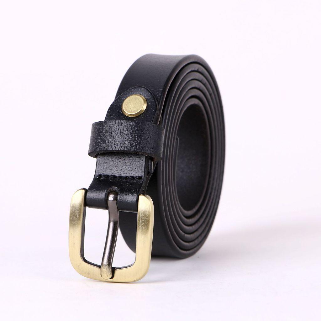 Genuine Leather Waist Belt For Women And Men With Square Buckle Casual Style For Outdoor Wear