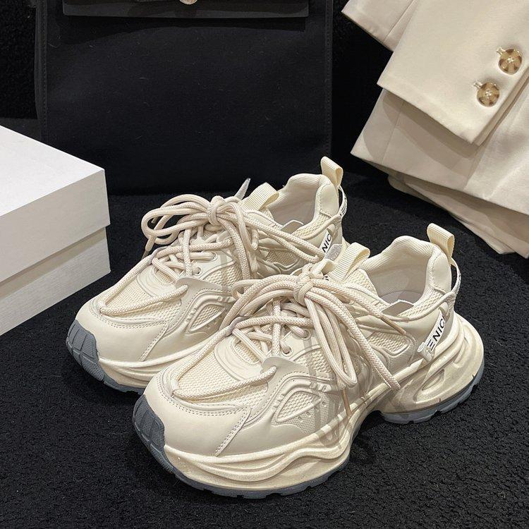 Dad Shoes Women's Autumn New Ins Fashionable Thick Bottom Casual All-Match Small Waist Sneaker