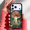 Beautiful Mushroom And Butterfly Phone Case for iPhone 17 16 15 14 13 Pro Max Back Cover for 12 11 Pro Coque