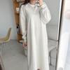 New ArrivalS Open Run Women S Half Zip Collar Spring Long dreSS Cotton