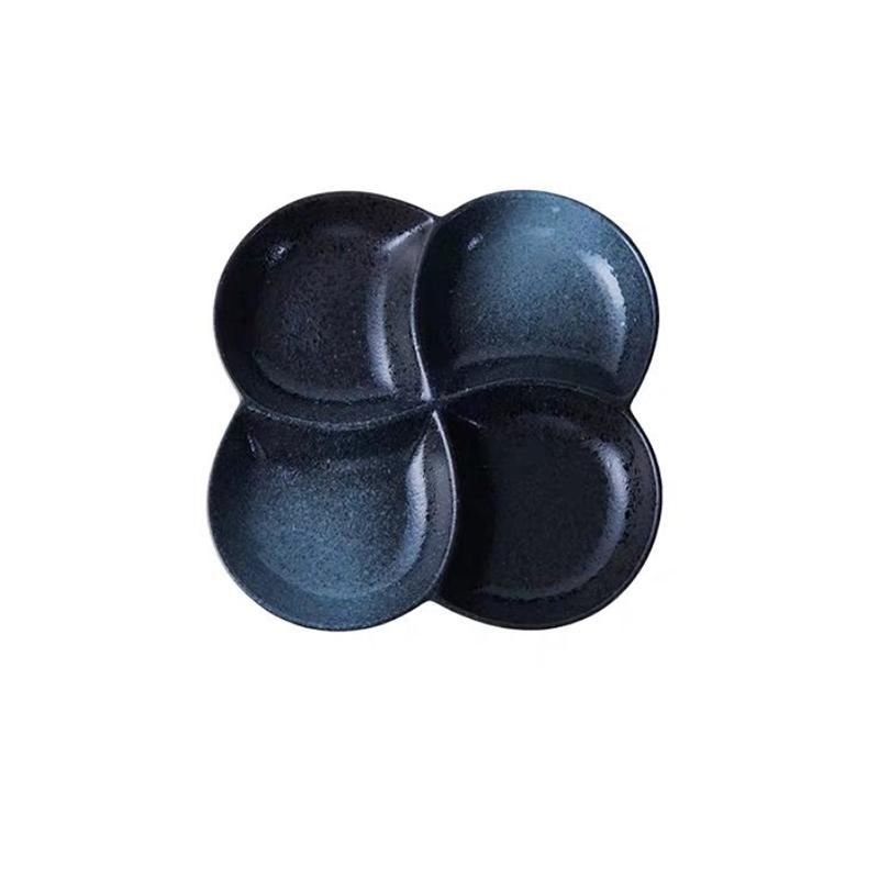 

Обеденная тарелка в японском стиле, керамическая тарелка с четырьмя сетками, бытовой разделитель, посуда, тарелка, тарелка для завтрака для взрослых 10