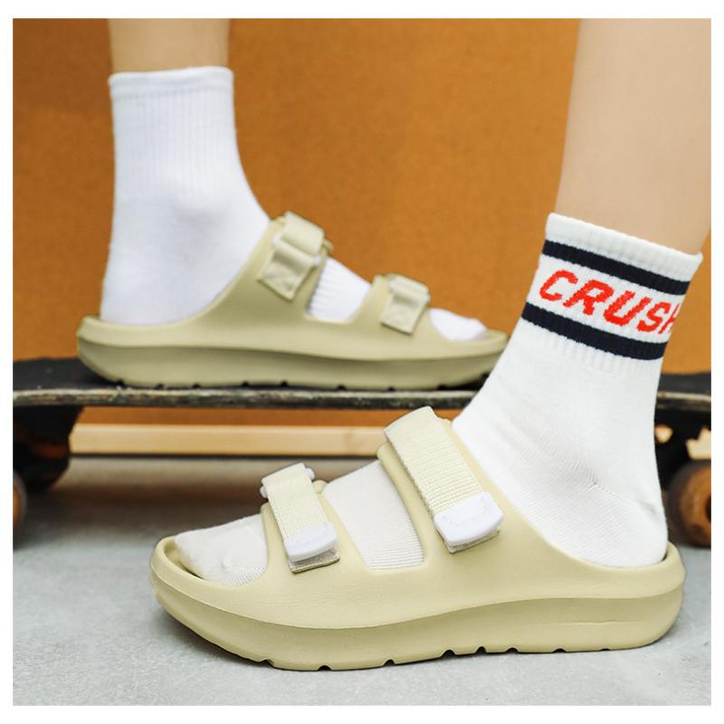 Couple's Summer Thick Soled Adjustable Slippers, Plus Size Men's and Women's Sports Slippers, Beach Slippers