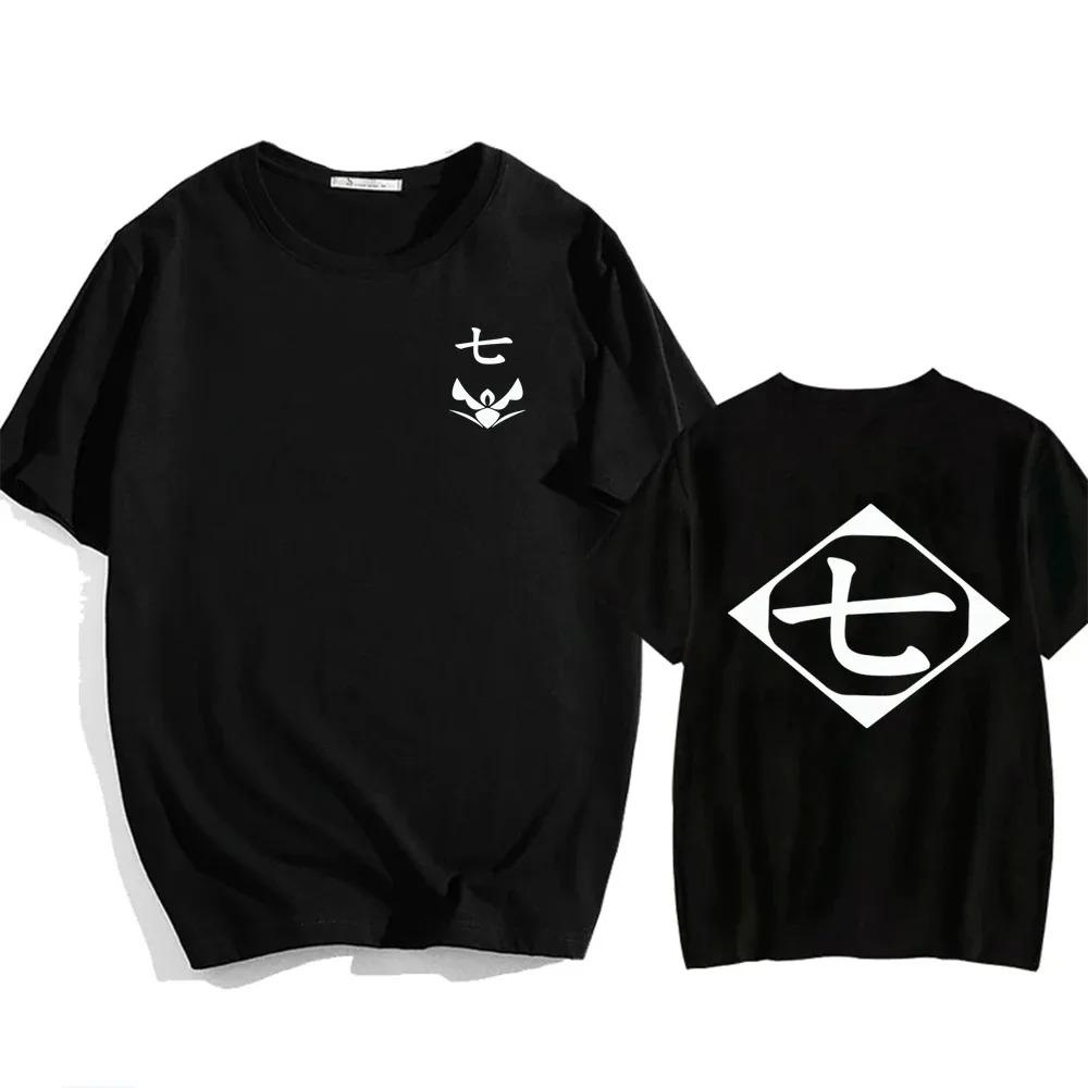 Hot Sale Anime Cotton T-Shirt Bleach Cosplay Shirt Zaraki Kenpachi Unisex Women O-Neck Short Sleeve Tee Fashion Tshirt For Fans