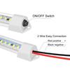 8X 12V Interior LED Light Bar 48 Leds Strip Lights With Switch And Magnets 6500K White Light For Car Van RV With US Plug