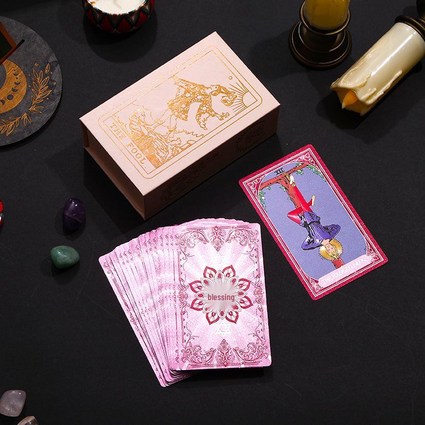 Gold Foil Waterproof Tarot Cards - Wear-Resistant Tabletop Game Toy