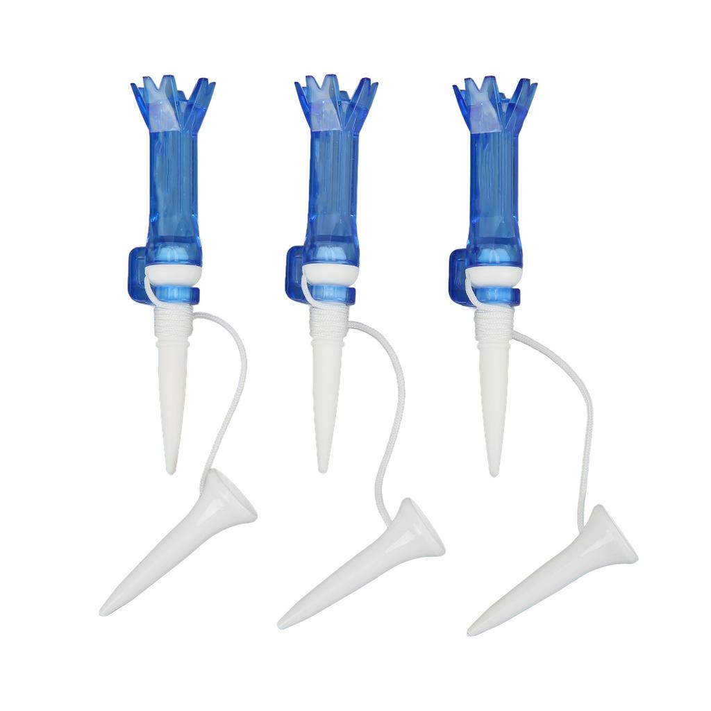 3pcs Flexible Golf Tees Set with 8 Claws Wear Resistance Portable Golf Training Ball Tees