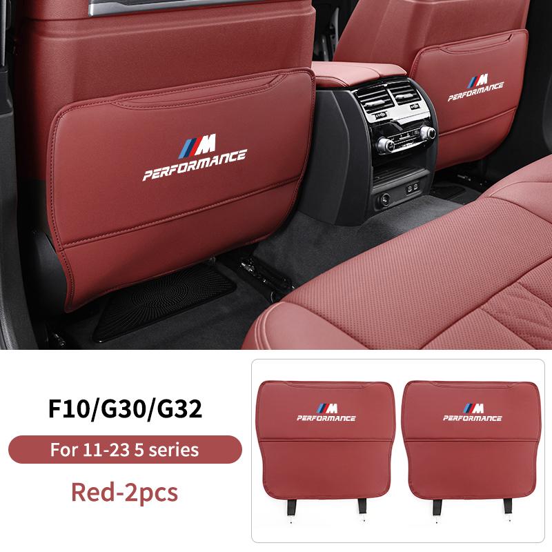 2025 Horká podložka na zadní stranu autosedačky proti kopání Kožený chránič Kryt pro BMW řady 5 F10 G30 G38 G60 X1 U11 Dekorace interiéru auta Ac