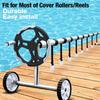 Buckles Pool Cover Roller Straps Nylon Plastic Solar Cover Reel 1 Set 178x2.5cm Accessory Attachment Black White