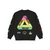 SS22 Mixed Media Bitmap Crew Sweater 'Black' Men's P22CS206