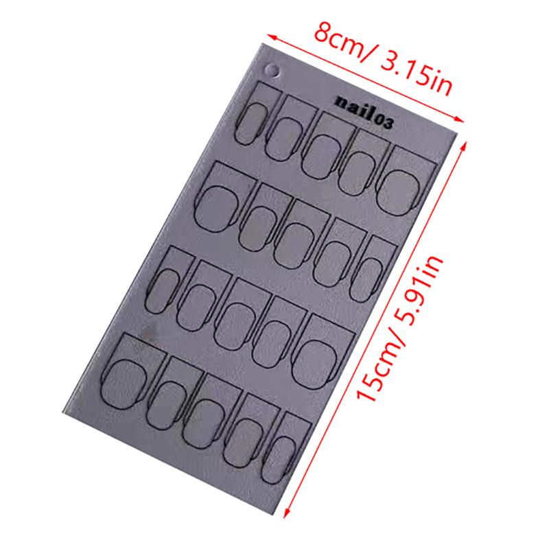 Wiederverwendbares Acryl Nail Art Malpapier Nail Art Übungs-Trainingsmatte Maniküre Blume Linienzeichnung Übungswerkzeug