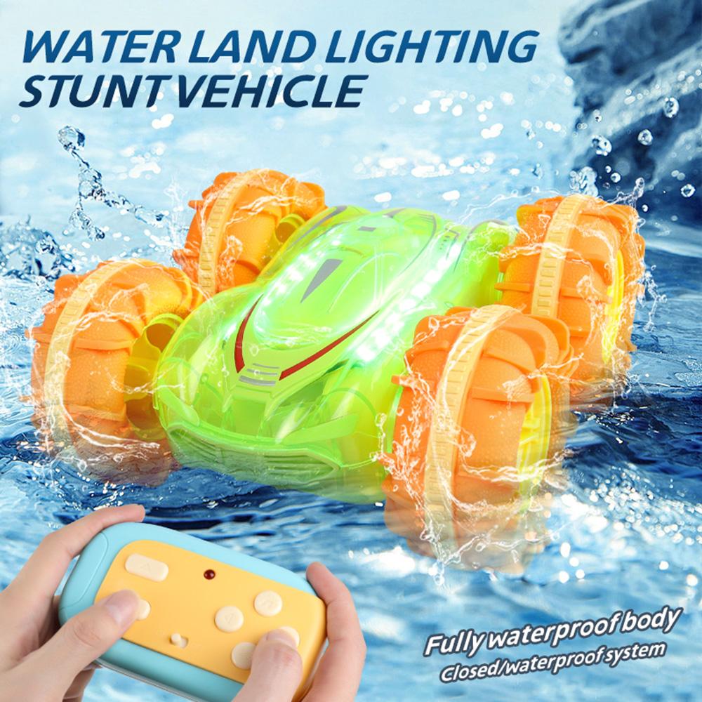 Remote Control Car, 2.4 GHz 4WD Amphibious Waterproof Stunt Car Gesture Sensing Remote Control Boat