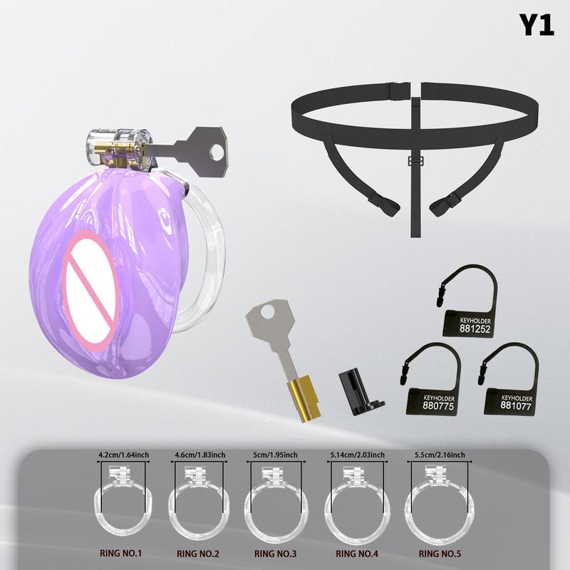 Male Chastity Cage Realistic Vagina Device with Belt 4 Sizes Rings Soft Chastity Lock Cock Cage Sissy Adult Sex Toys for Men Gay