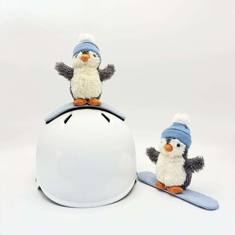 

Snowboard Penguin Ski Helmet Decorative Ears Cartoon Plush Doll Cute Motorcycle Paragliding