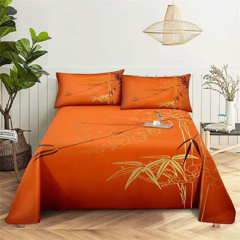 Bedroom Sheet Set Gorgeous Flowers Digital Printing Bedding Sheet Pillow Case Bedding Fashion Exquisite Printing Sheet