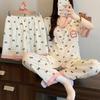 Leopard Print Women's Summer Short-Sleeve Cotton Pajama Set