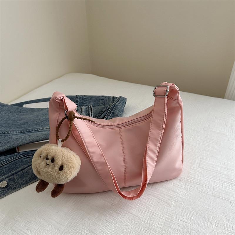 Retro Inspired Large Tote Bag For Women Stylish Crossbody Bag With Soft Polyester Lining 2 розовый