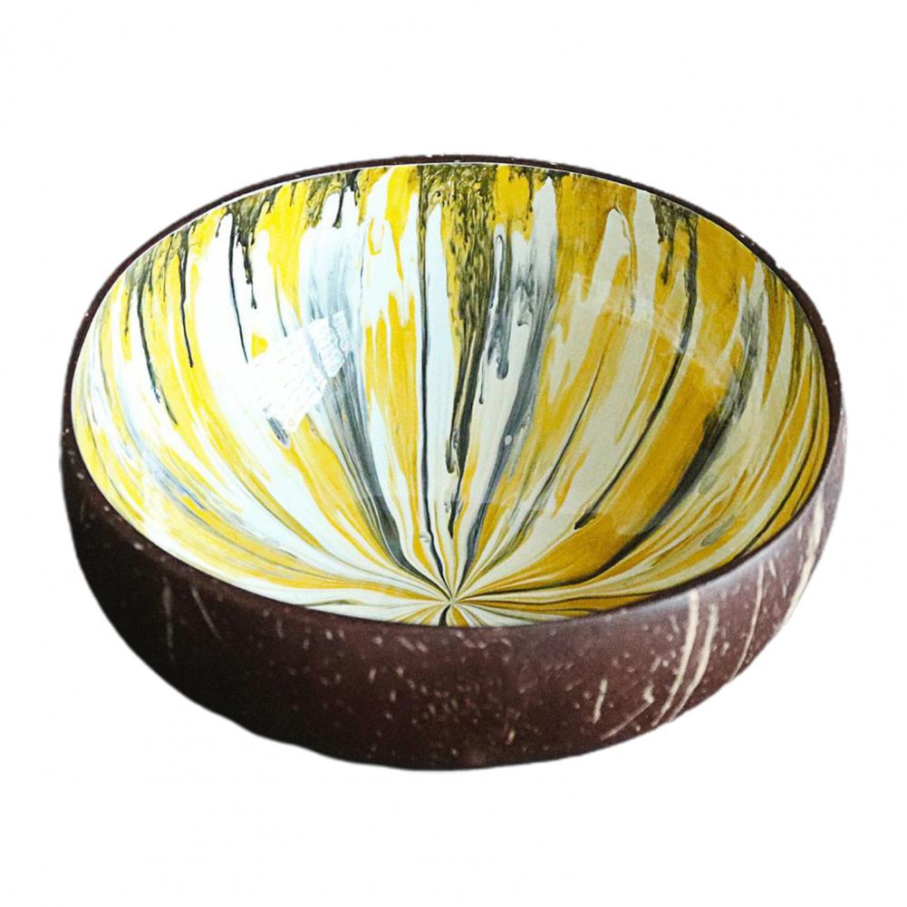 Miski Kokosowe Miski z Łupiny Kokosowej Naturalne Miski Kokosowe Ręcznie Robione Ręcznie Malowane Piękne Delikatne Gładkie Naturalne Miski