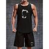 Ärmelloses Tanktop und Shorts Set Atmungsaktiv Elastischer Bund Bequeme Passform Lässig Strand