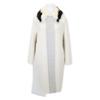 FENDI [Good condition/domestic regular] FFP13314XF0502 100% cashmere with fox fur collar coat 36 IvoryUsed