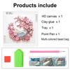 Peach blossom Shape Diamond Art Painting Kit for Adult Beginner,Crystal Diamond Dot Kit for Home Wall Decoration Gift