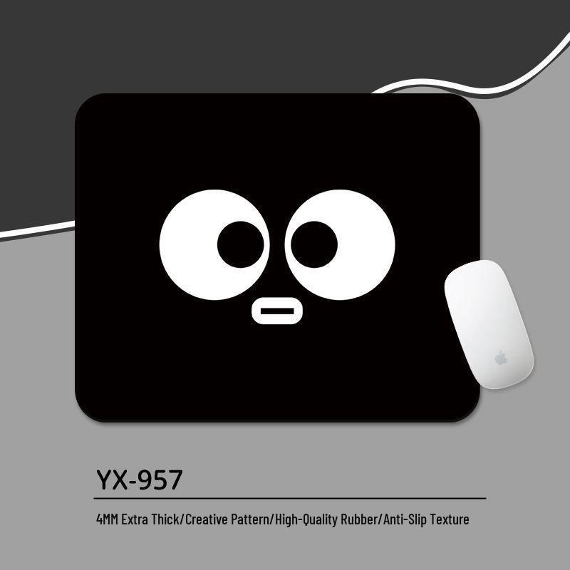 Compact Emoji Mouse Pad with Soft Wrist Rest for Office & Gaming