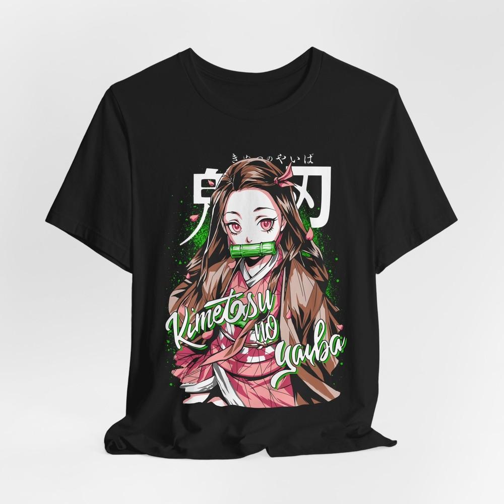 Nezuko Anime T-Shirt Tee Tops, Japanese Graphic Shirt, Unisex Manga T-Shirt for Anime Fans