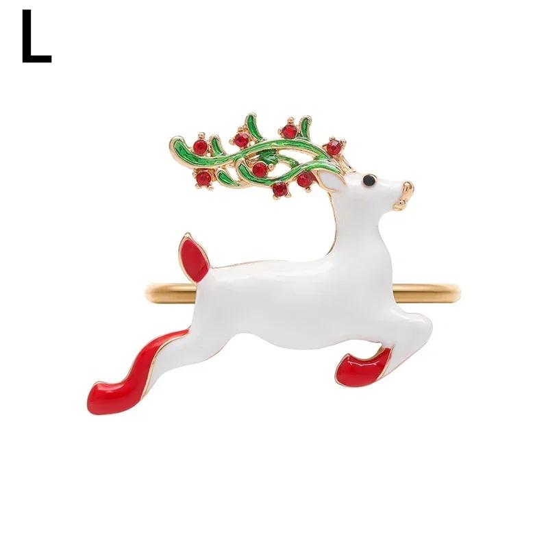 Weihnachts-Serviettenring Metall Weihnachtsglocke Elch Serviettenhalter Blumenkranzringe Hochzeitsbankett Hotel Tischdekoration und Accessoire