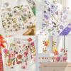 5pcs Translucent Four Seasons Flower Travel Series Bookmark PVC Reading Book Mark Natural Plant Bookmark Stationery Supplies