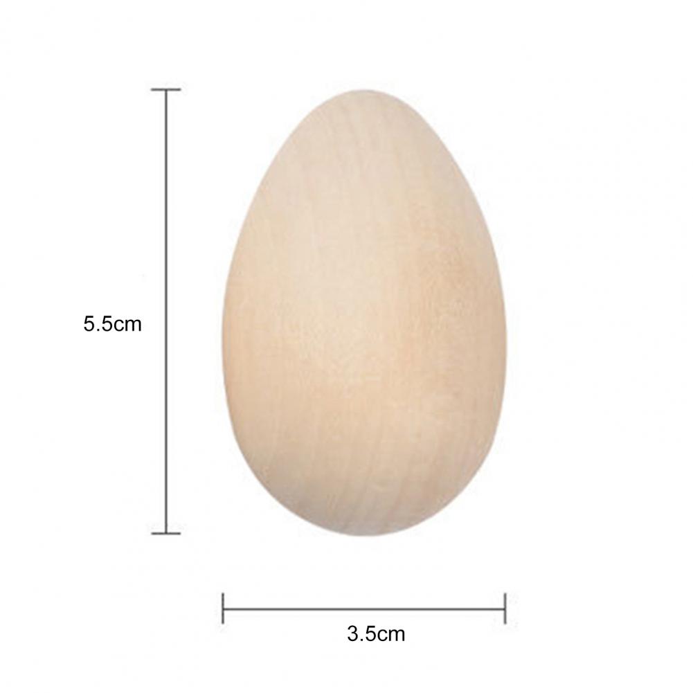 6Pcs Wooden Simulated Egg Creative DIY Graffiti Painted Wooden Easter Eggs Happy Easter Decorations Painted Bird Pigeon Eggs DIY