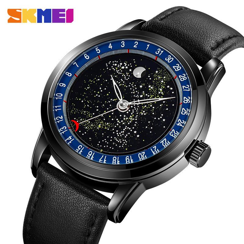 

Moment Beauty Флагманский магазин Креативные мужские часы Starry Sky Dial Водонепроницаемые светящиеся кварцевые часы Мужские часы