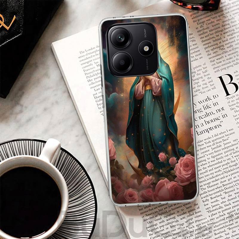 Virgin De Guadalupe Virgen Mary Cover For Xiaomi Redmi Note 14 13 12S 12 11 Pro Plus Phone Case 11S 10S 10 11E 11T + 9S 9 Print