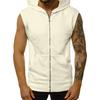 Men's Summer Slim Fashion Fitness Sports Sleeveless Vest Hooded Cardigan Jacket