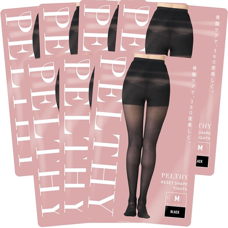 

[Persie] Official [Reset shape tights] compression stockings Compression Tighten pelvis support tights pelthy (JP, alphabet, M, 7, black)