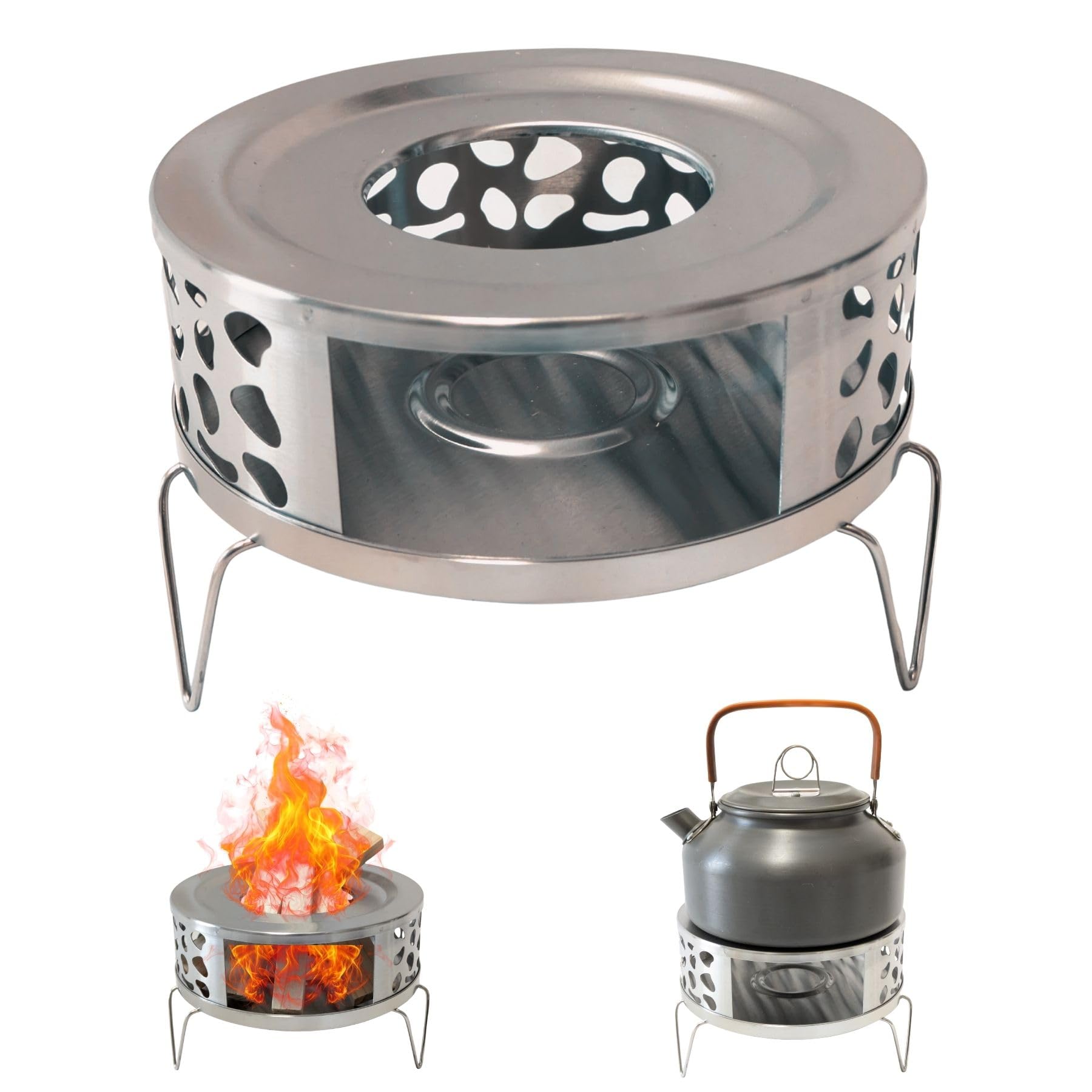 

TOKYO TAKIBI TIME Solo Fire Pit Utakata - Ultra-lightweight 238g, Compact Storage, Compatible with Various Cookware, Super Simple Design for 3-Secon