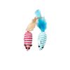 Colorful Striped Rope Mouse Cat Toys With Feather Tails (5-Pack)