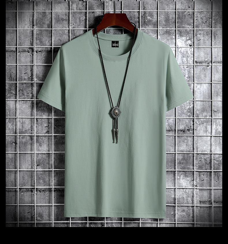 Herr Bomulls Kortärmad Sommar T-shirt, Lös Passform Trendig Topp