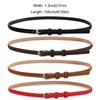 Casual Business Waist Belt Luxury Design Thin Waistband Trendy Suede Leather Belt  For Women