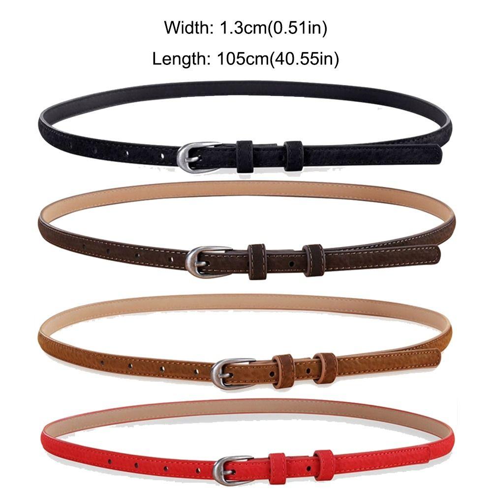 Casual Business Waist Belt Luxury Design Thin Waistband Trendy Suede Leather Belt  For Women