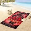 Custom Soccer Print Beach Towel, Large Soft Quick Dry Towel for Beach Camping Swimming