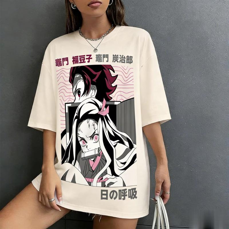 Demon Slayer Nezuko Tanjiro Anime T Shirt Men Women Cotton Short Sleeve Tops Summer 2026 Casual Graphic Tee Manga Streetwear Y2k