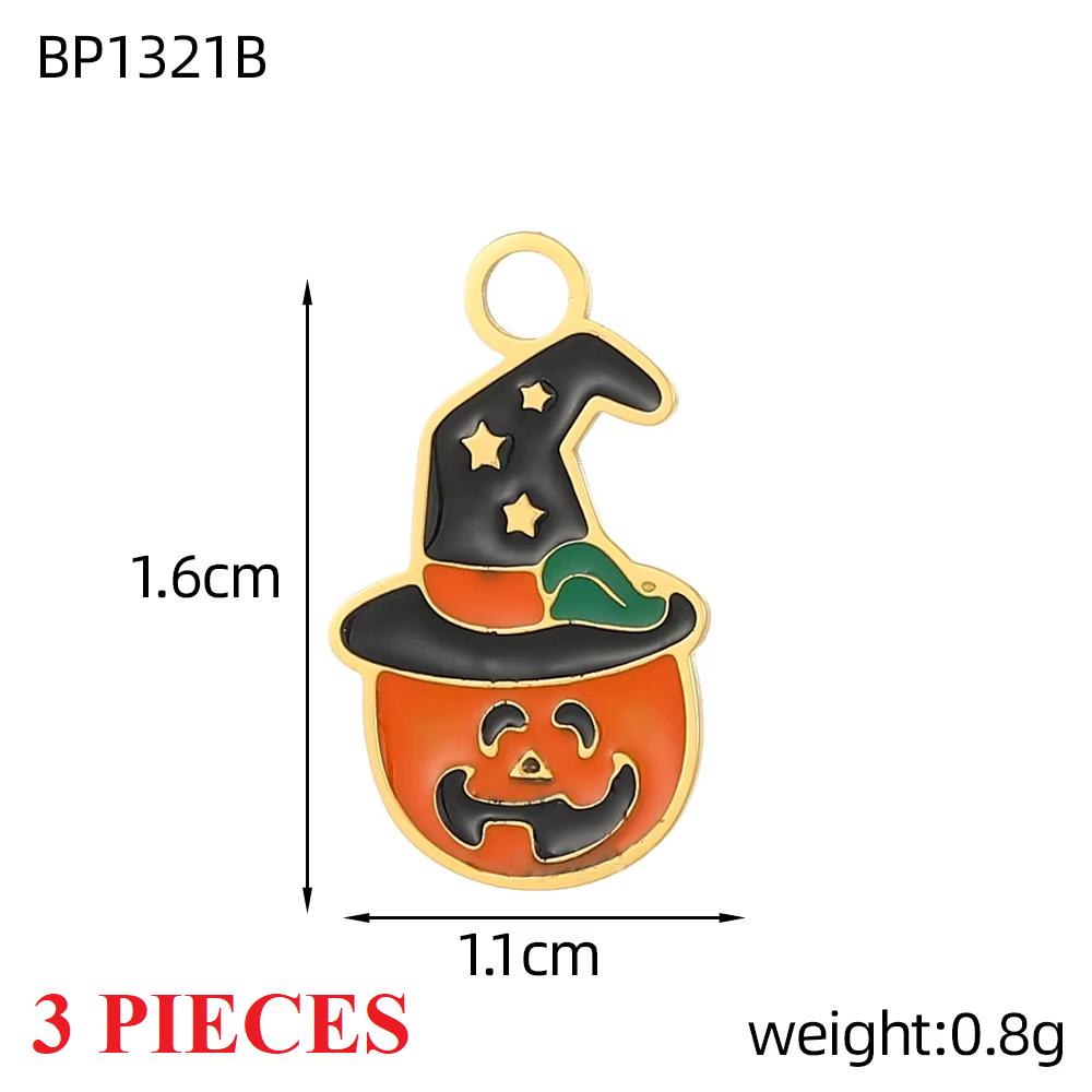 3PCS/LOT CARLIDANA Gold Plated Enamel Charms, Sun Star Boots Halloween Pendants, Stainless Steel DIY Jewelry With Clasp