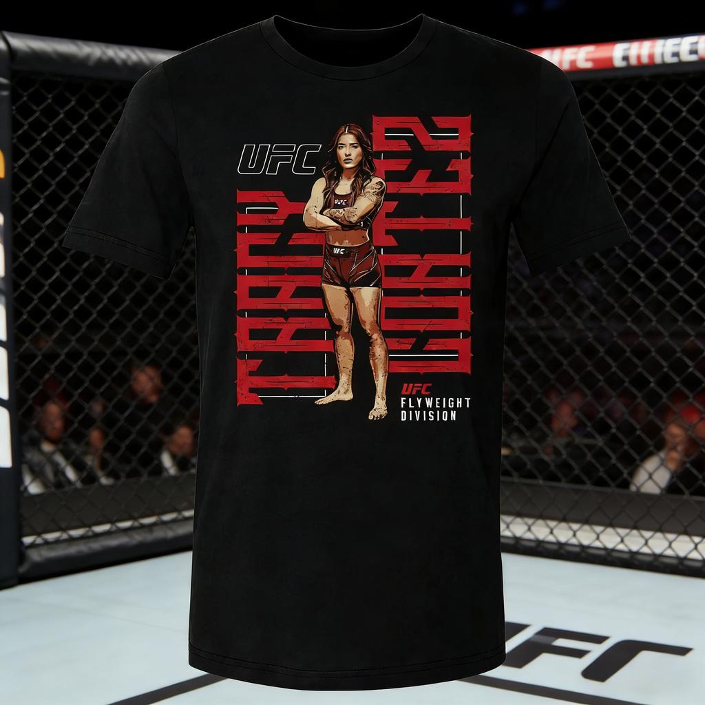 2026 Summer UFC Tracy Cortez Fighting Graphic Tshirt Women Sports Cotton Short Sleeve Loose Leisure Fitness Shirt Unisex