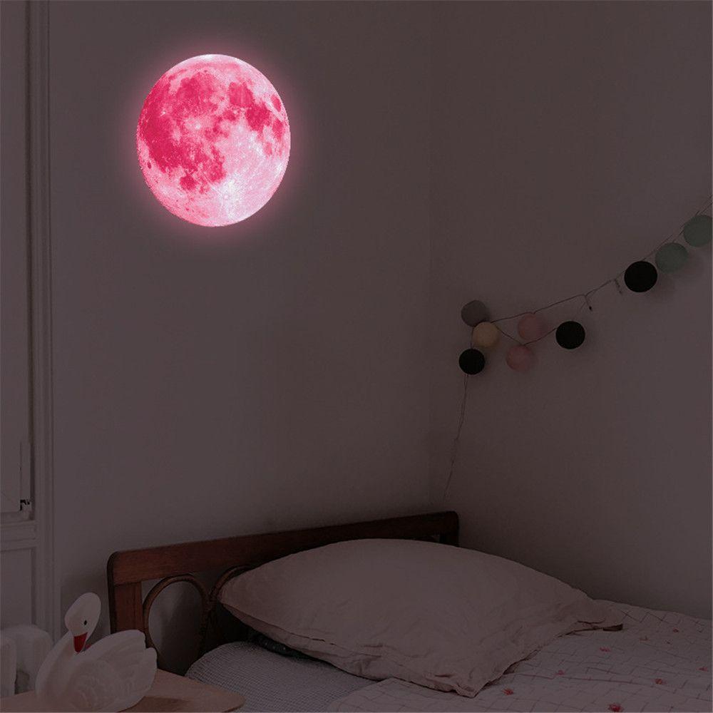 Luminous Moon 3d Wall Stickers Glow In The Dark Wall Sticker Home Decor Living Room Decorate