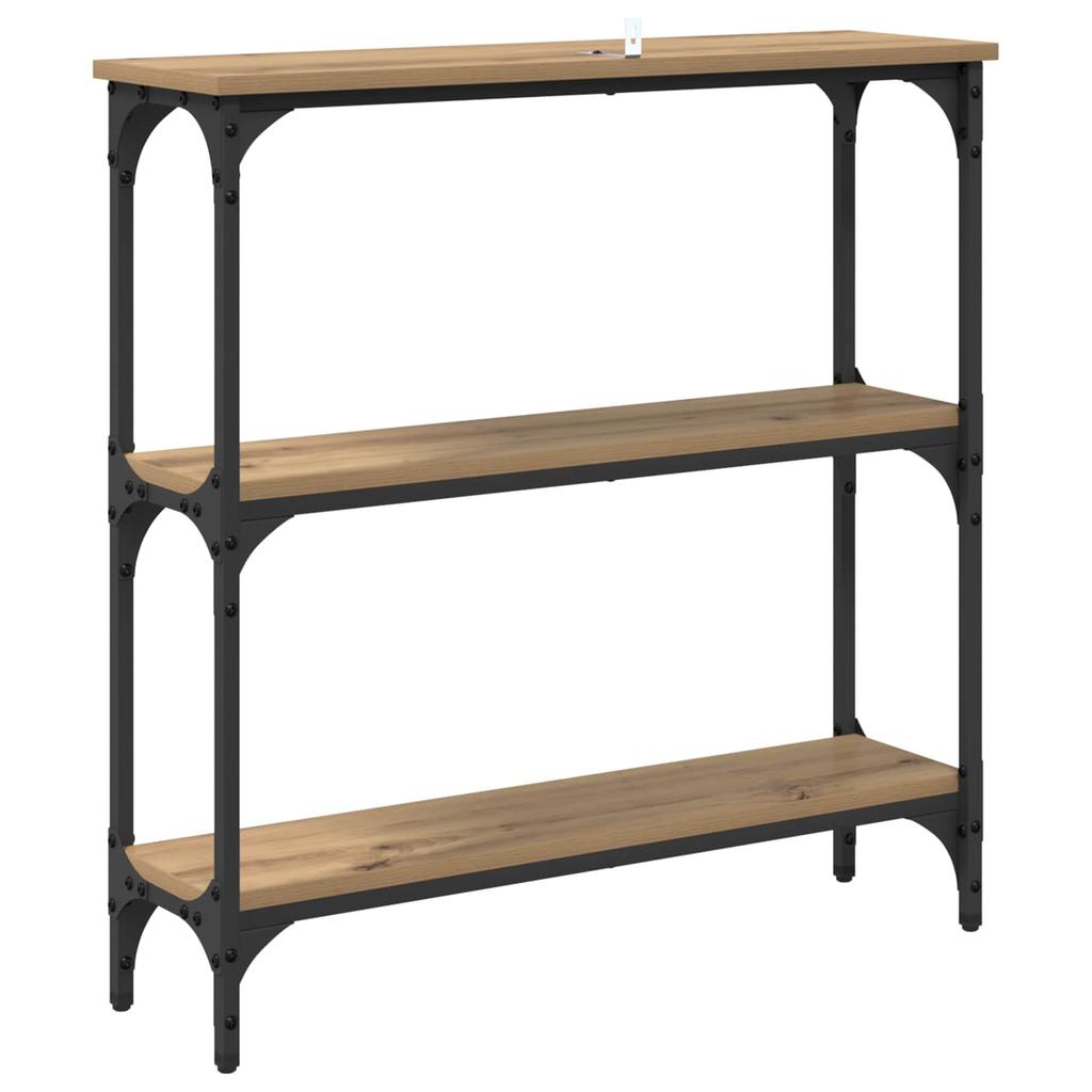 Artisan Oak Console Table 75 X 22.5 X 75 Cm Particleboard