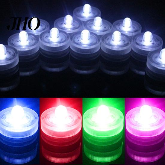 12Pcs Submersible Waterproof Wedding Tea Candle Lamp Battery Operated LED Lights