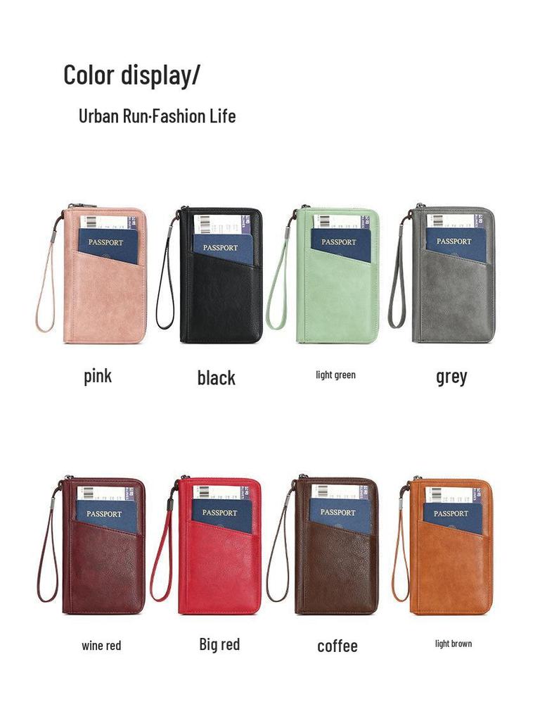 RFID Anti-Magnetic Passport and ID Zipper Wallet