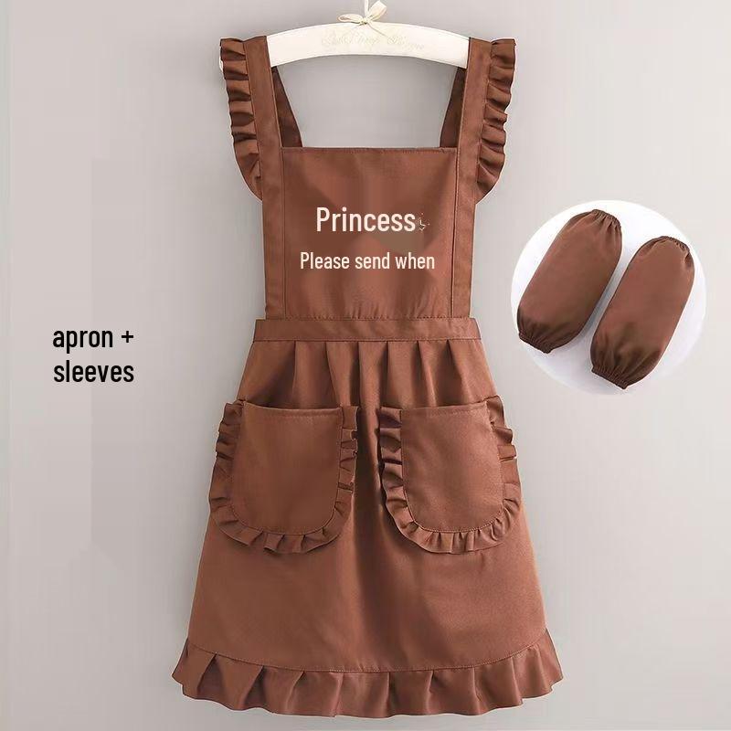 Princess Style Apron for Cooking, Nail Art, or Restaurant Workwear with Logo