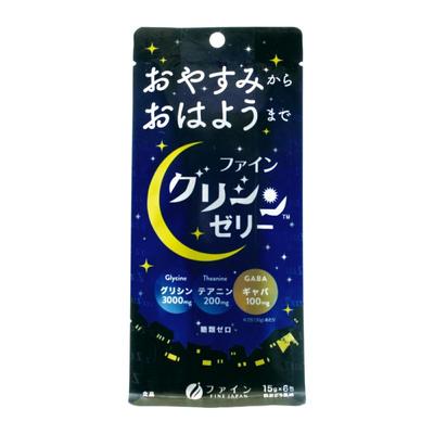 FINE JAPAN Glycin Jelly Soothing Jelly for Sound Sleep, 6 Pcs.