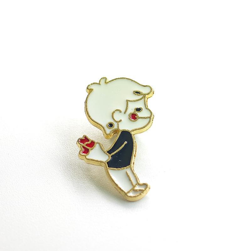 Cute Cartoon Metal Brooch - Trendy Fashion Accessory